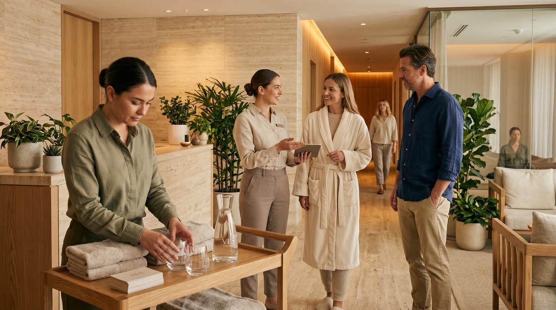 Operación de bienestar en un hotel